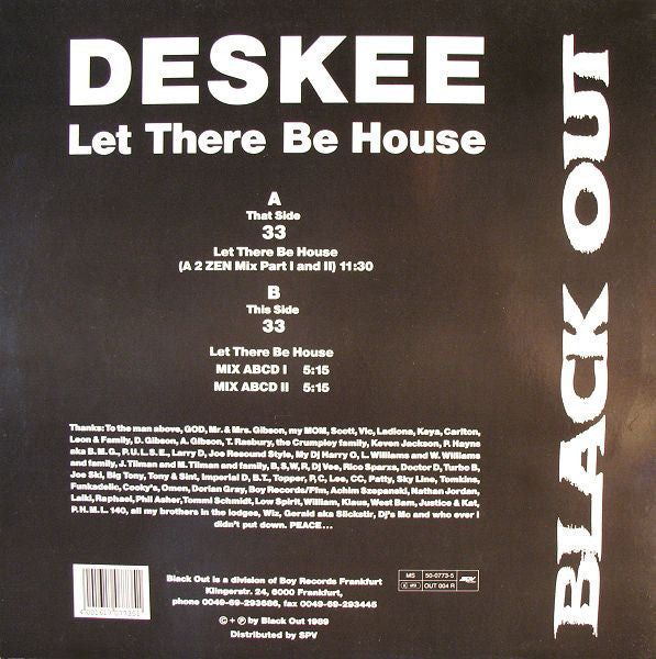 Deskee : Let There Be House: The 90's Edition (12")