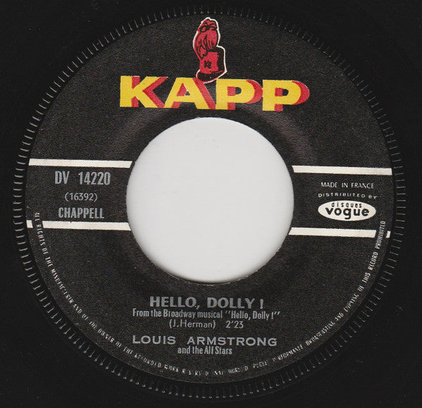 Louis Armstrong : Hello Dolly / A Lot Of Livin' To Do (7", Single)