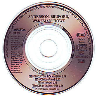 Anderson Bruford Wakeman Howe : Anderson, Bruford, Wakeman, Howe (CD, Mini, Promo, Smplr)
