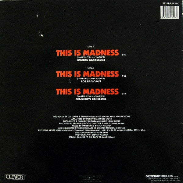 Evelyn Thomas : This Is Madness (12", Maxi)