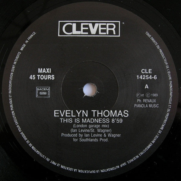 Evelyn Thomas : This Is Madness (12", Maxi)