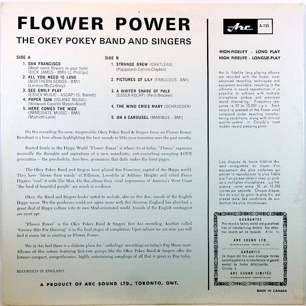 Okey Pokey Band & Singers : Flower Power (LP, Album, Mono)
