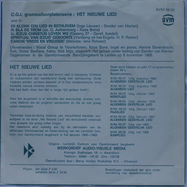 Vocal Group Voorschoten : Er Klonk Een Lied In Bethlehem (7", EP)