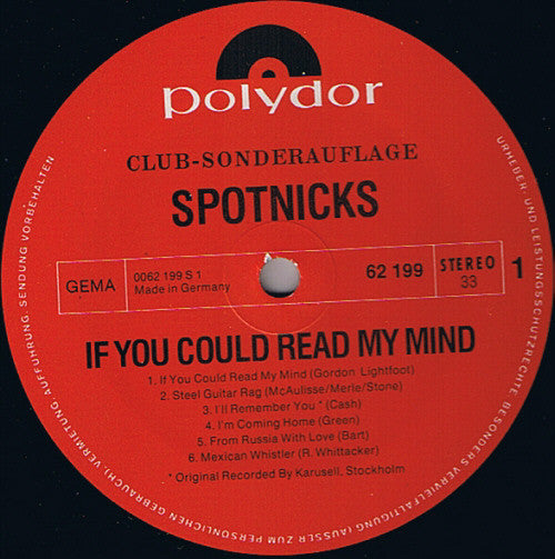 The Spotnicks : If You Could Read My Mind (LP, Comp, Club, S/Edition)