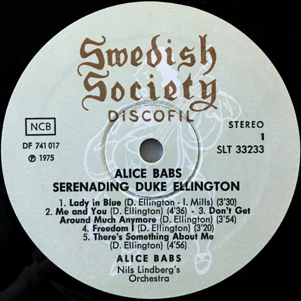 Alice Babs / Nils Lindberg's Orchestra : Alice Babs Serenading Duke Ellington (LP, Album)