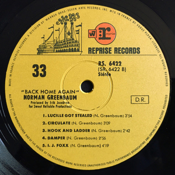 Norman Greenbaum : Back Home Again (LP, Album)