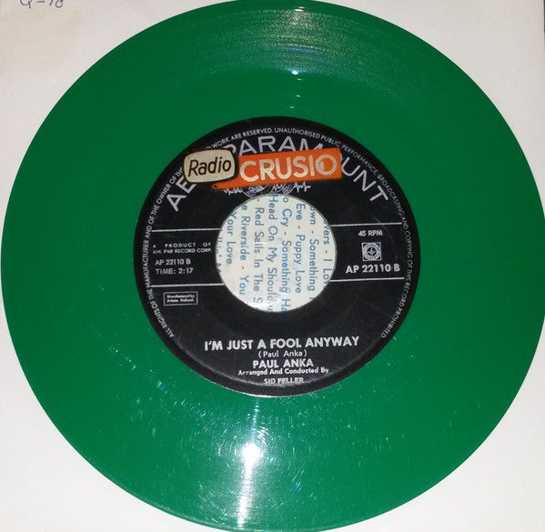 Paul Anka : Tonight My Love, Tonight / I'm Just A Fool Anyway (7", Single, Gre)