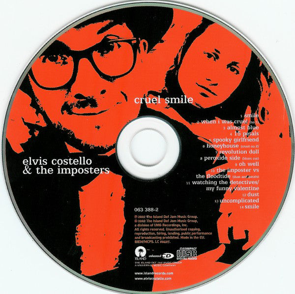 Elvis Costello & The Imposters : Cruel Smile (CD, Enh)