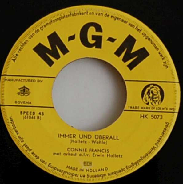 Connie Francis With Orchester Werner Scharfenberger : Einmal Komm' Ich Wieder (7", Single)