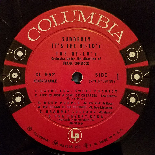 The Hi-Lo's : Suddenly It's The Hi-Lo's (LP, Album, Bri)