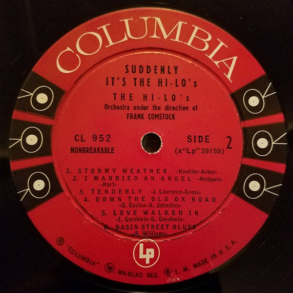 The Hi-Lo's : Suddenly It's The Hi-Lo's (LP, Album, Bri)