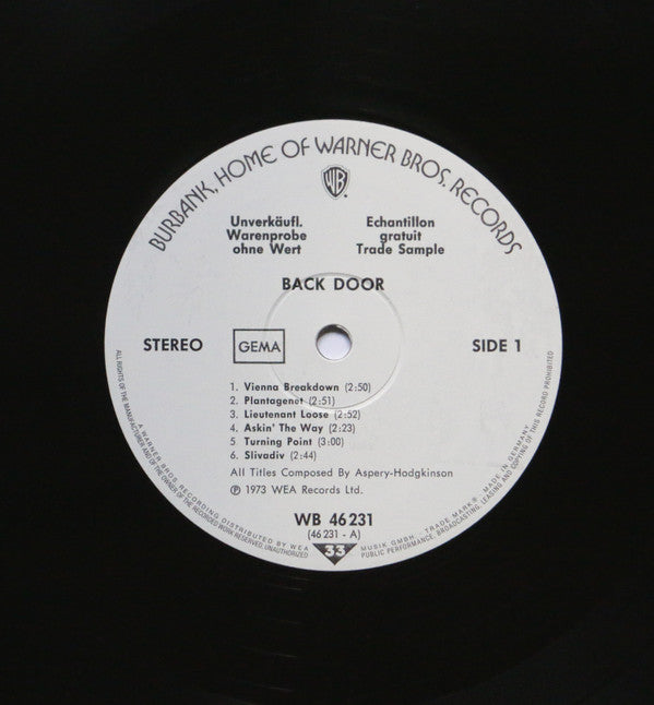 Back Door : Back Door (LP, Promo, Gat)