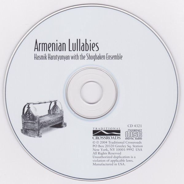 Hasmik Harutyunyan with The Shoghaken Ensemble : Armenian Lullabies (CD)
