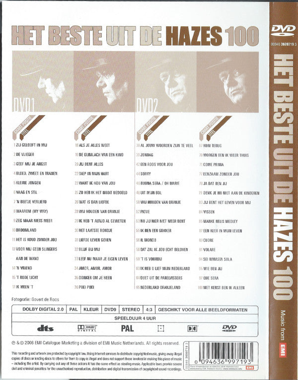 André Hazes : De Hazes 100: Van De Fans - Voor De Fans (2xDVD-V, Comp, PAL)