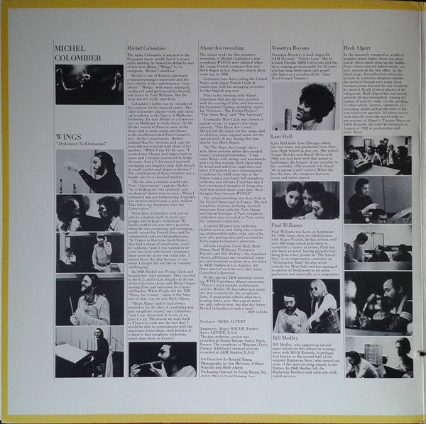 Michel Colombier : Wings (LP, Album, Gat)