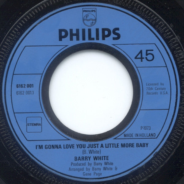 Barry White : I'm Gonna Love You Just A Little More Baby / Just A Little More Baby (7", Single)
