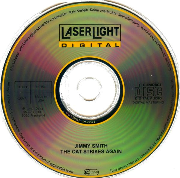 Jimmy Smith Arranged And Conducted By Lalo Schifrin : The Cat Strikes Again (CD, Album, RE)