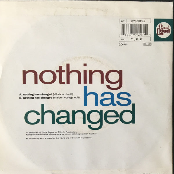Galliano : Nothing Has Changed (7", Single)