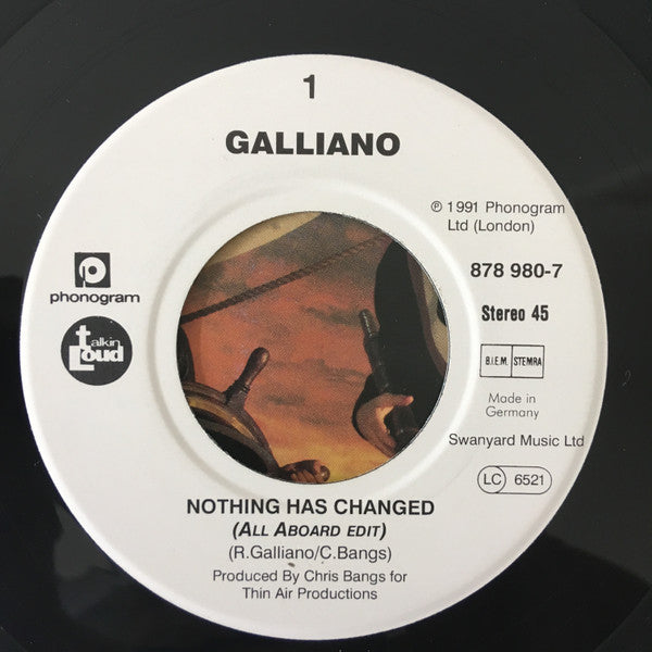Galliano : Nothing Has Changed (7", Single)