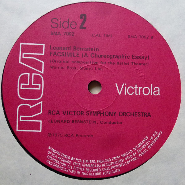 Leonard Bernstein, Nan Merriman, Saint Louis Symphony Orchestra, RCA Victor Symphony Orchestra : Symphony No. 1 "Jeremiah" / Facsimile  (LP, RE)