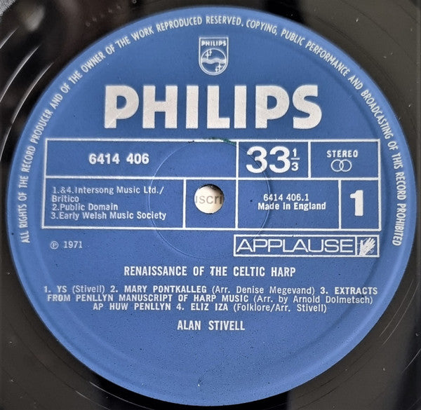 Alan Stivell : Renaissance Of The Celtic Harp (LP, Album)