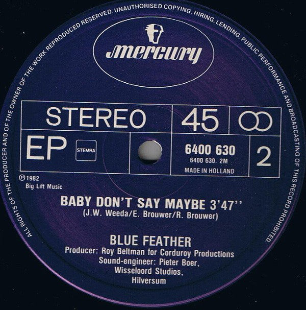 Blue Feather : Call Me Up / Baby Don't Say Maybe (12", EP)