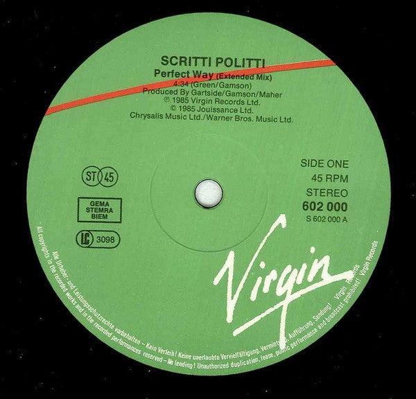 Scritti Politti : Perfect Way (12")