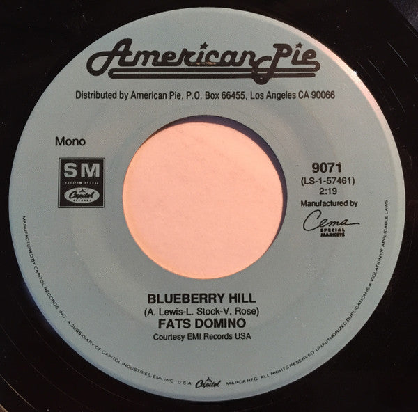 Fats Domino : Blueberry Hill (7", Single, Mono)