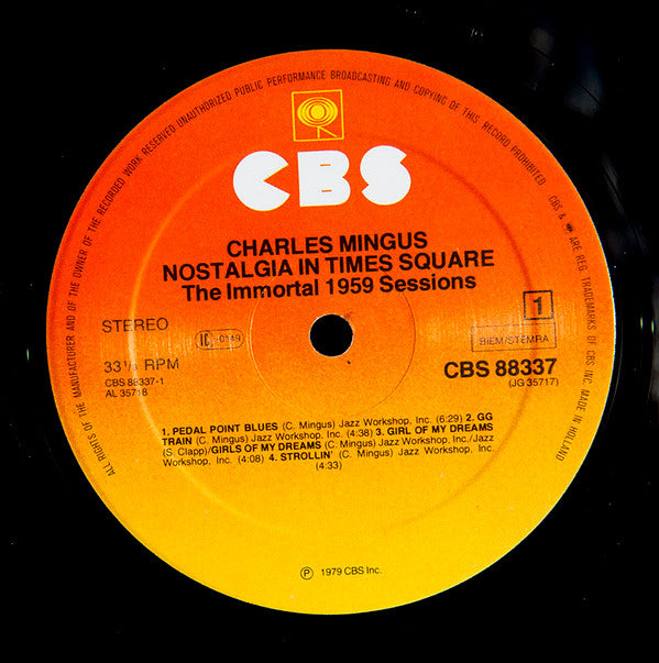Charles Mingus : Nostalgia In Times Square / The Immortal 1959 Sessions (2xLP, RE, Gat)