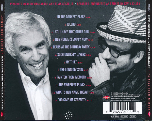 Elvis Costello with Burt Bacharach : Painted From Memory (CD, Album, HDC)