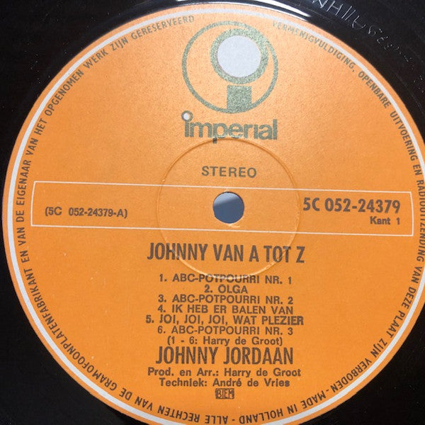 Johnny Jordaan : Johnny Van A Tot Z (LP)