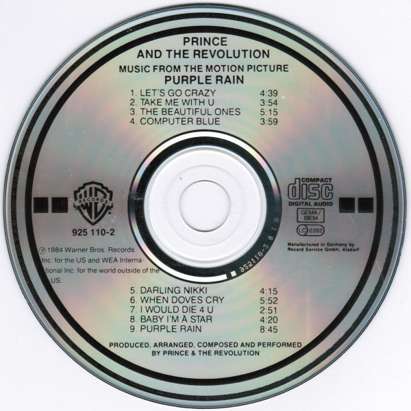 Prince And The Revolution : Purple Rain (CD, Album, RE)