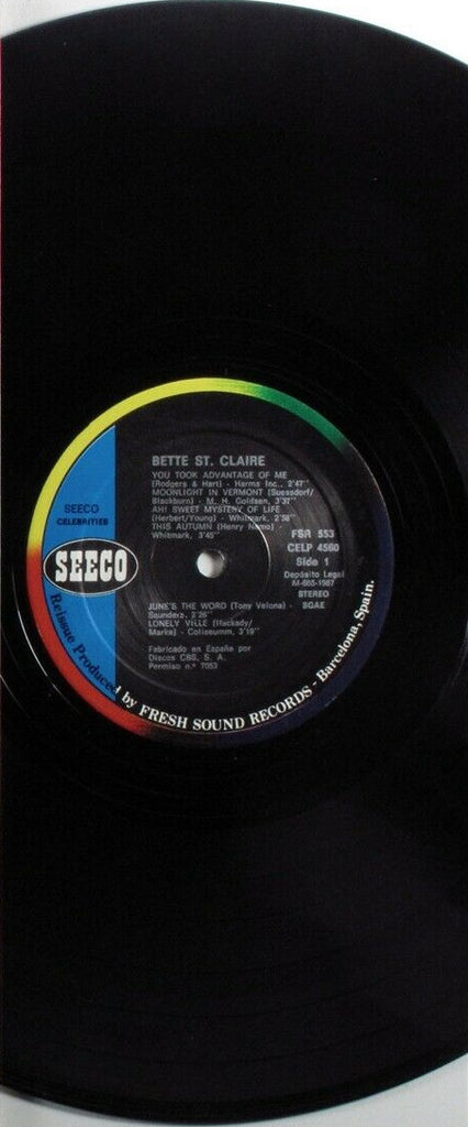 Betty St. Claire  With The Stan Free Quartet : At Basin Street East (LP, Album, RE)