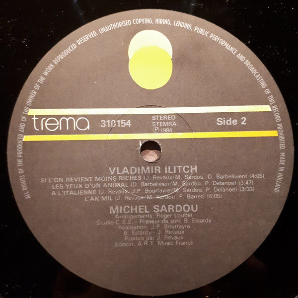 Michel Sardou : Vladimir Ilitch (LP, Album, Gat)