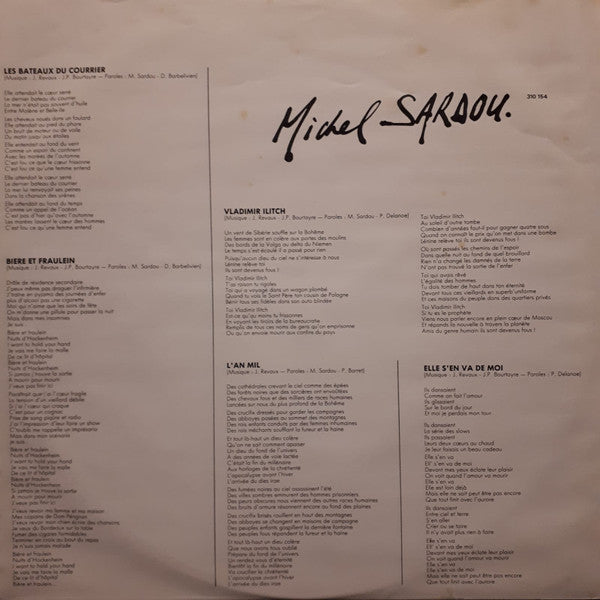 Michel Sardou : Vladimir Ilitch (LP, Album, Gat)