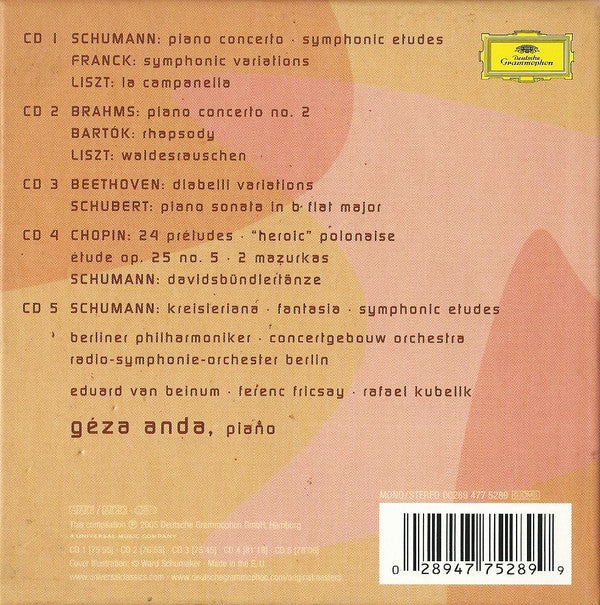 Géza Anda : Troubadour Of The Piano (5xCD, Comp, Mono, RM + Box)