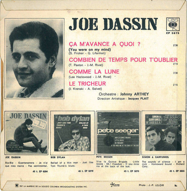Joe Dassin : Ça M'avance A Quoi ? (You Were On My Mind) (7", EP)