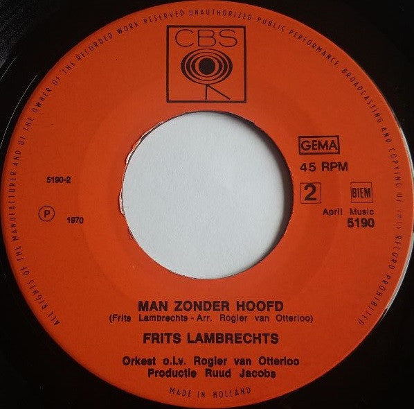 Frits Lambrechts : Neem Me Zoals Ik Ben (7")