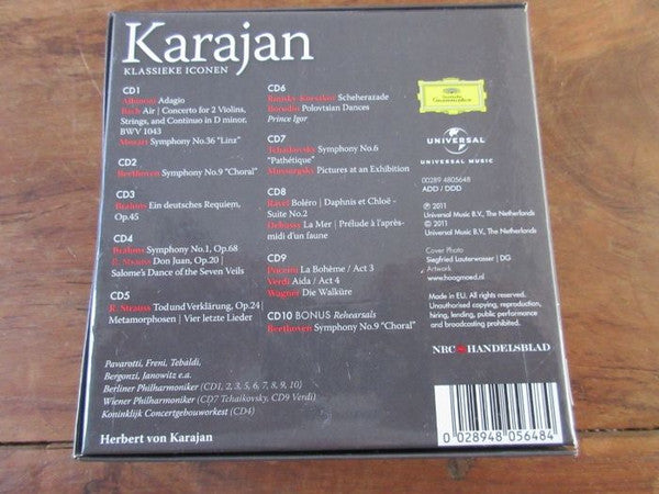 Herbert von Karajan, Berliner Philharmoniker, Wiener Philharmoniker, Concertgebouworkest : Karajan (10xCD, S/Edition + Box, Comp)