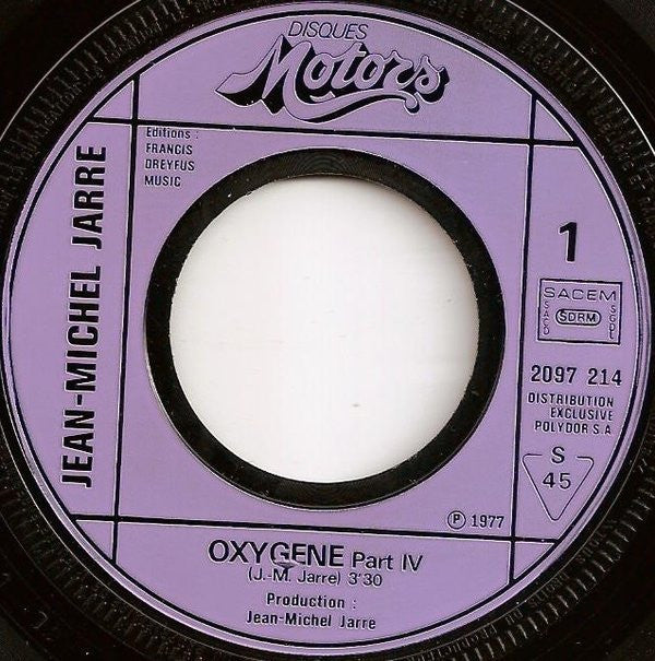 Jean-Michel Jarre : Oxygene (La Musique De Basket) (7", Single)