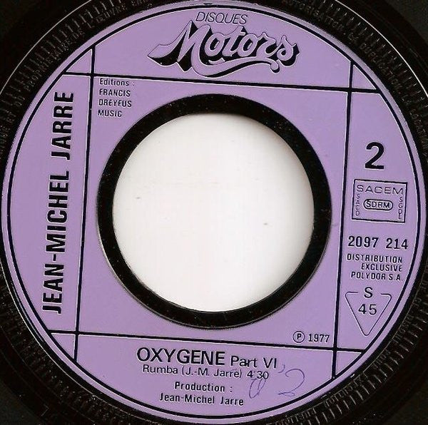 Jean-Michel Jarre : Oxygene (La Musique De Basket) (7", Single)