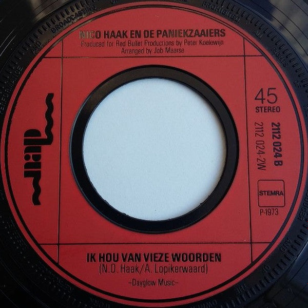 Nico Haak En De Paniekzaaiers : Ik Ben Een Aap (7")
