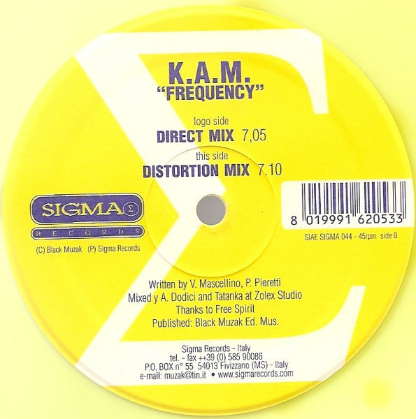 K.A.M. : Frequency (12", Yel)