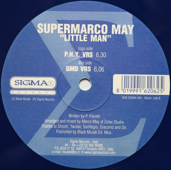 Supermarco May : Little Man (12", Dar)
