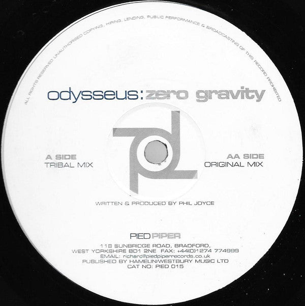 Odysseus : Zero Gravity (12")