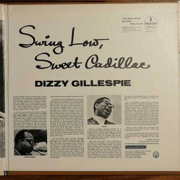 Dizzy Gillespie : Swing Low, Sweet Cadillac (LP, Album, RE)
