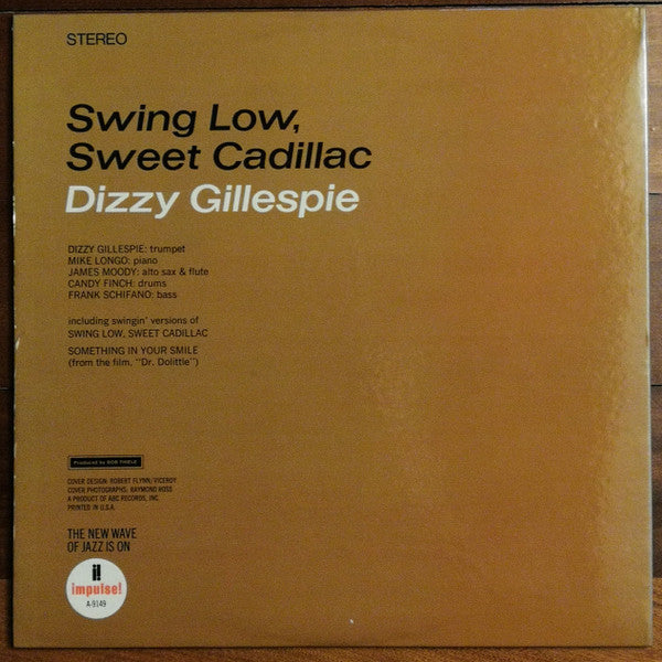 Dizzy Gillespie : Swing Low, Sweet Cadillac (LP, Album, RE)