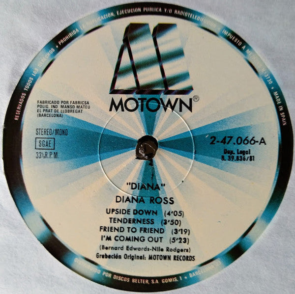 Diana Ross : Diana (LP, Album, RE)
