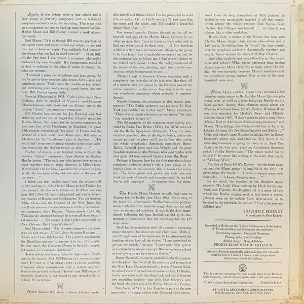 Herbie Mann : Concerto Grosso In D Blues (LP, Album, PR )