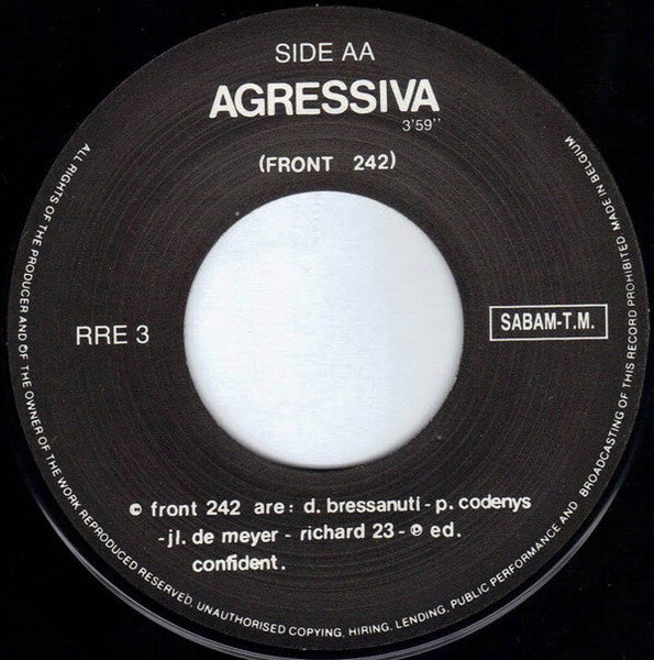 Front 242 : Quite Unusual (7", Single)